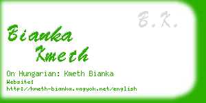 bianka kmeth business card